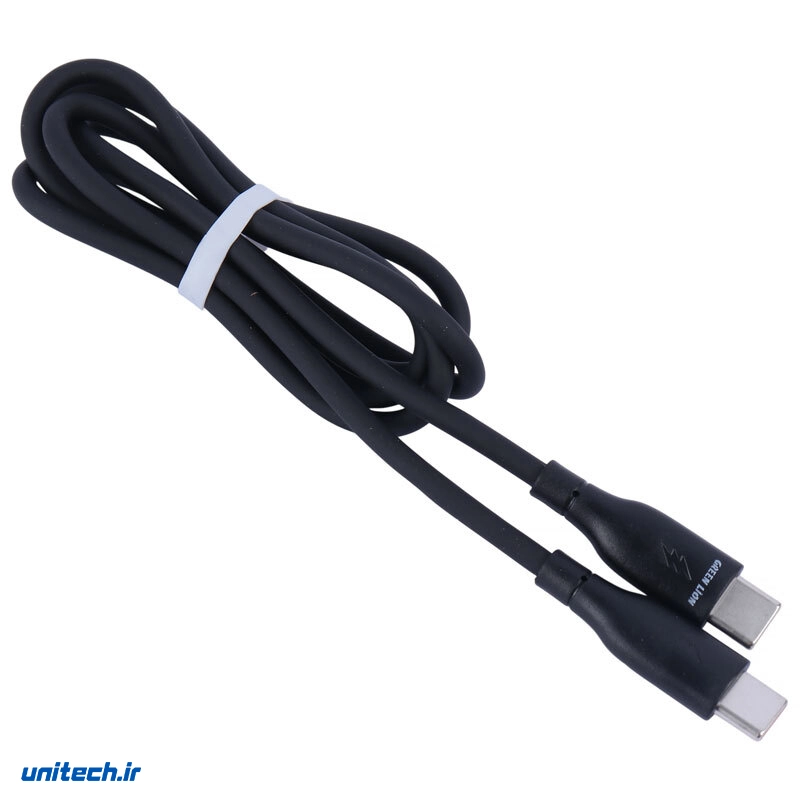 کابل دو سر تایپ سی فست شارژ 60 وات گرین لاین GNPVCUSCTCBK طول 1 متر4